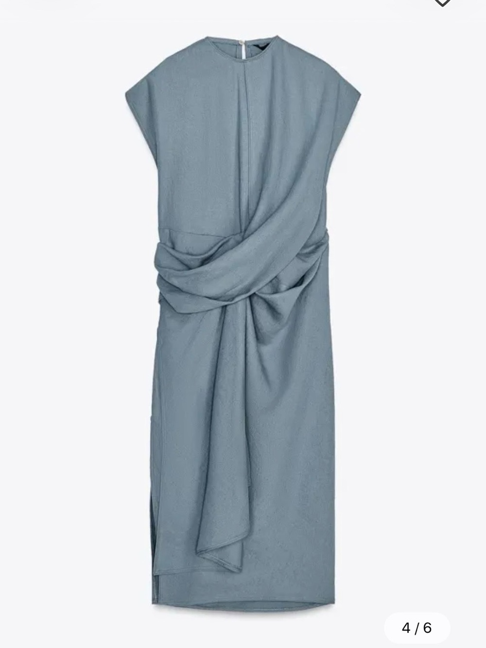 Zara Green Linen Blend Maxi Dress Size Small Like New